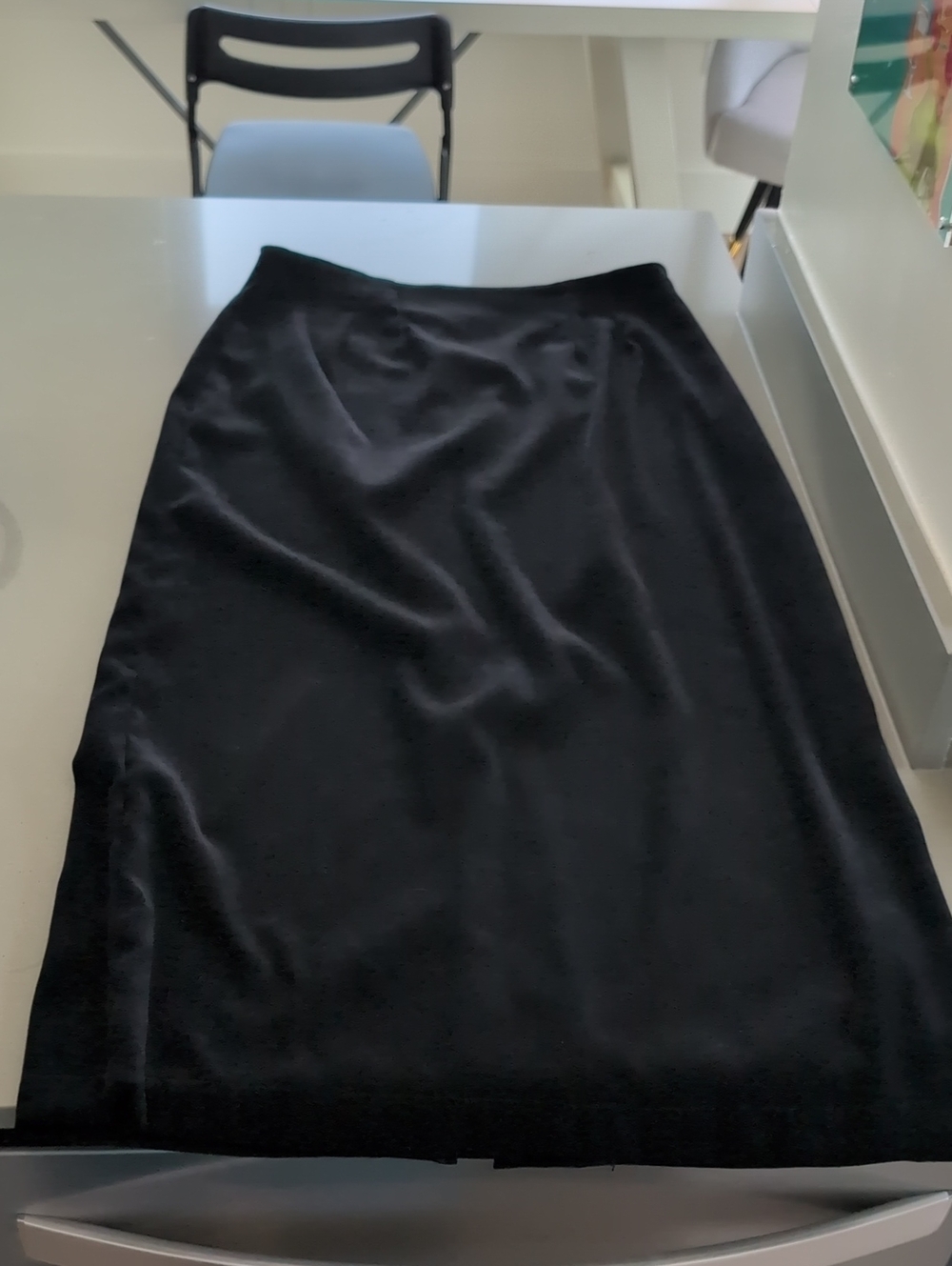 Jump M Vtg Seattle USA Black Long Skirt Classic Black Zipper Pleats Classic